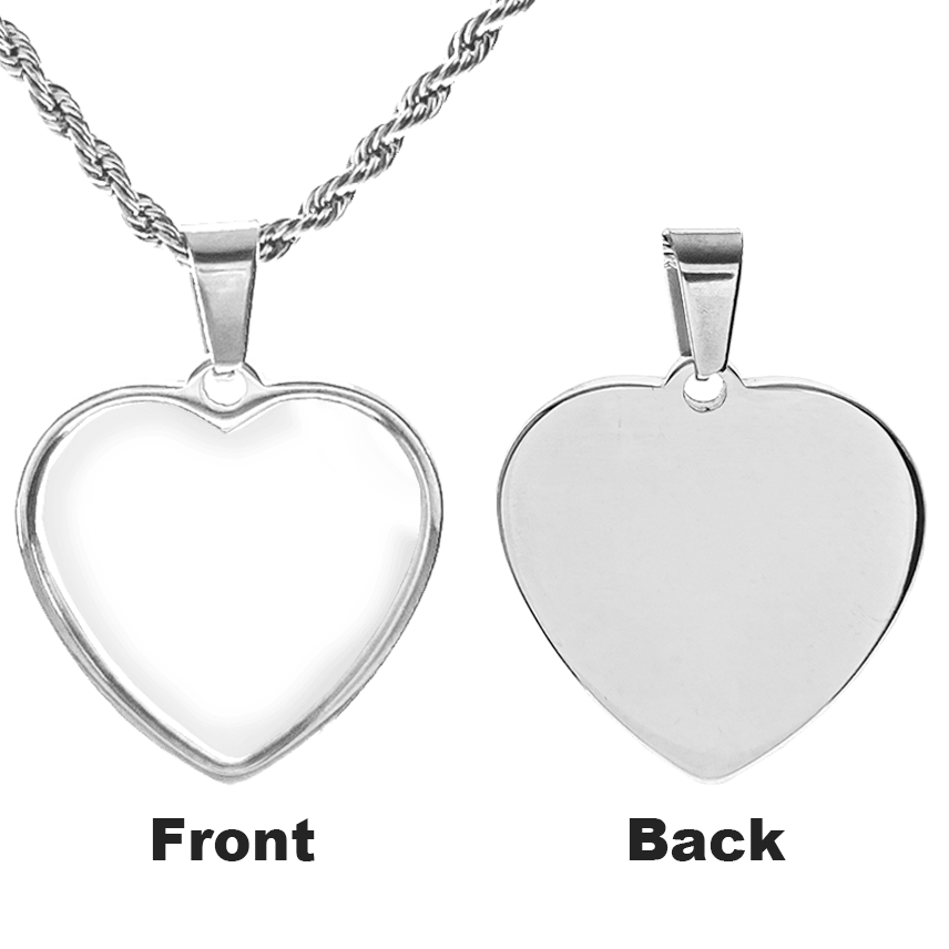 Custom Engravable Heart Photo Necklace - Guardian Angel Collection