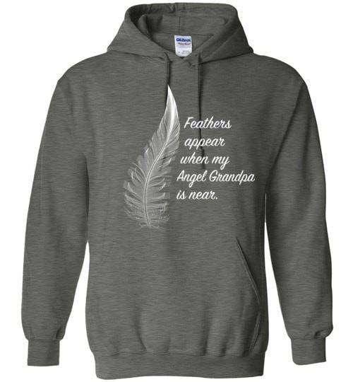 Feathers Appear When My Angel Grandpa Is Near Hoodie - Guardian Angel Collection
