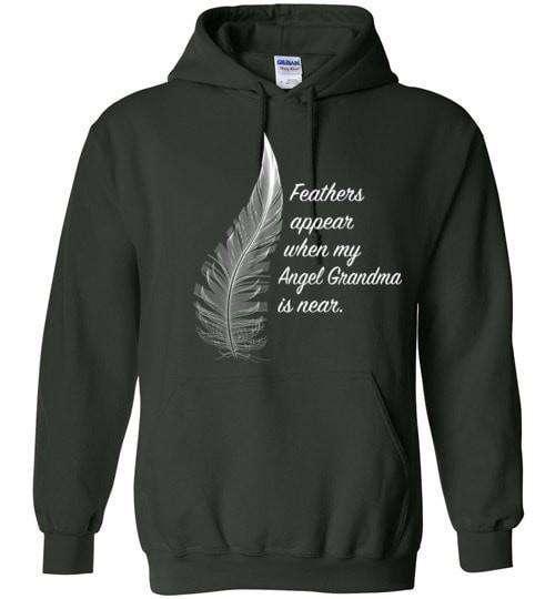 Feathers Appear When My Angel Grandma Is Near Hoodie - Guardian Angel Collection