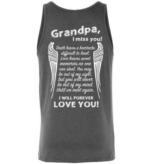 Grandpa I Miss You Unisex Tank - Guardian Angel Collection