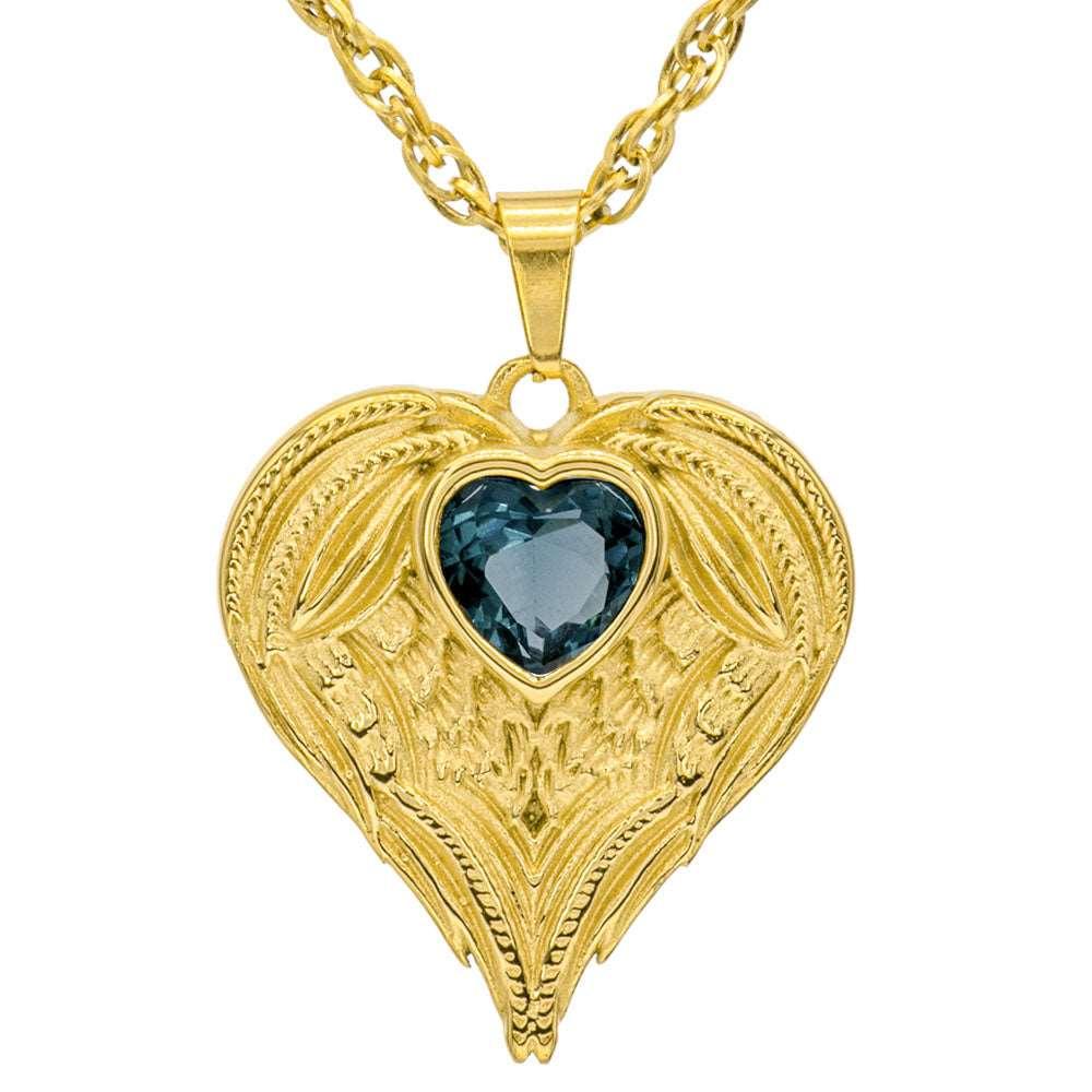 Always In My Heart Stainless Steel Birthstone Necklace - Guardian Angel Collection