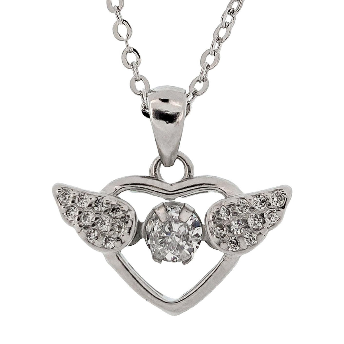 Crystal Wings Heart Necklace