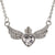 Crystallized Heart Wings Necklace - Guardian Angel Collection