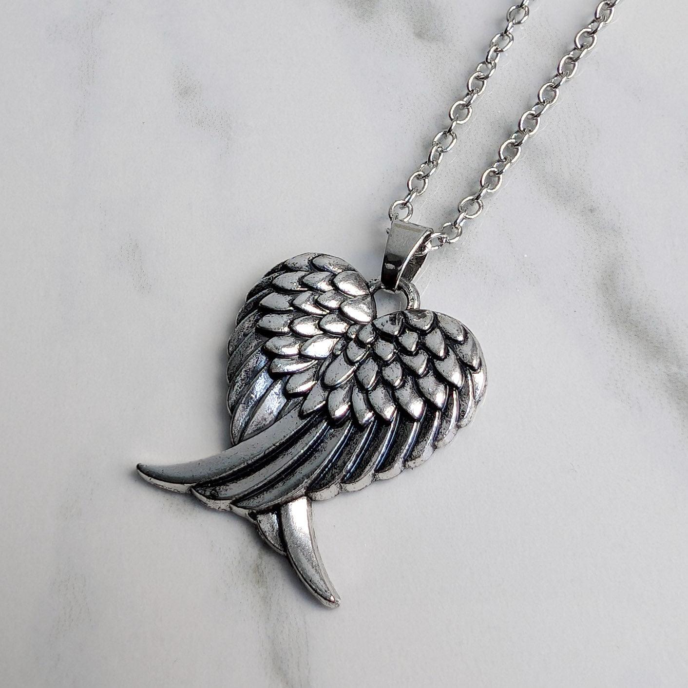 A Piece of my Heart Lives in Heaven Necklace - Guardian Angel Collection