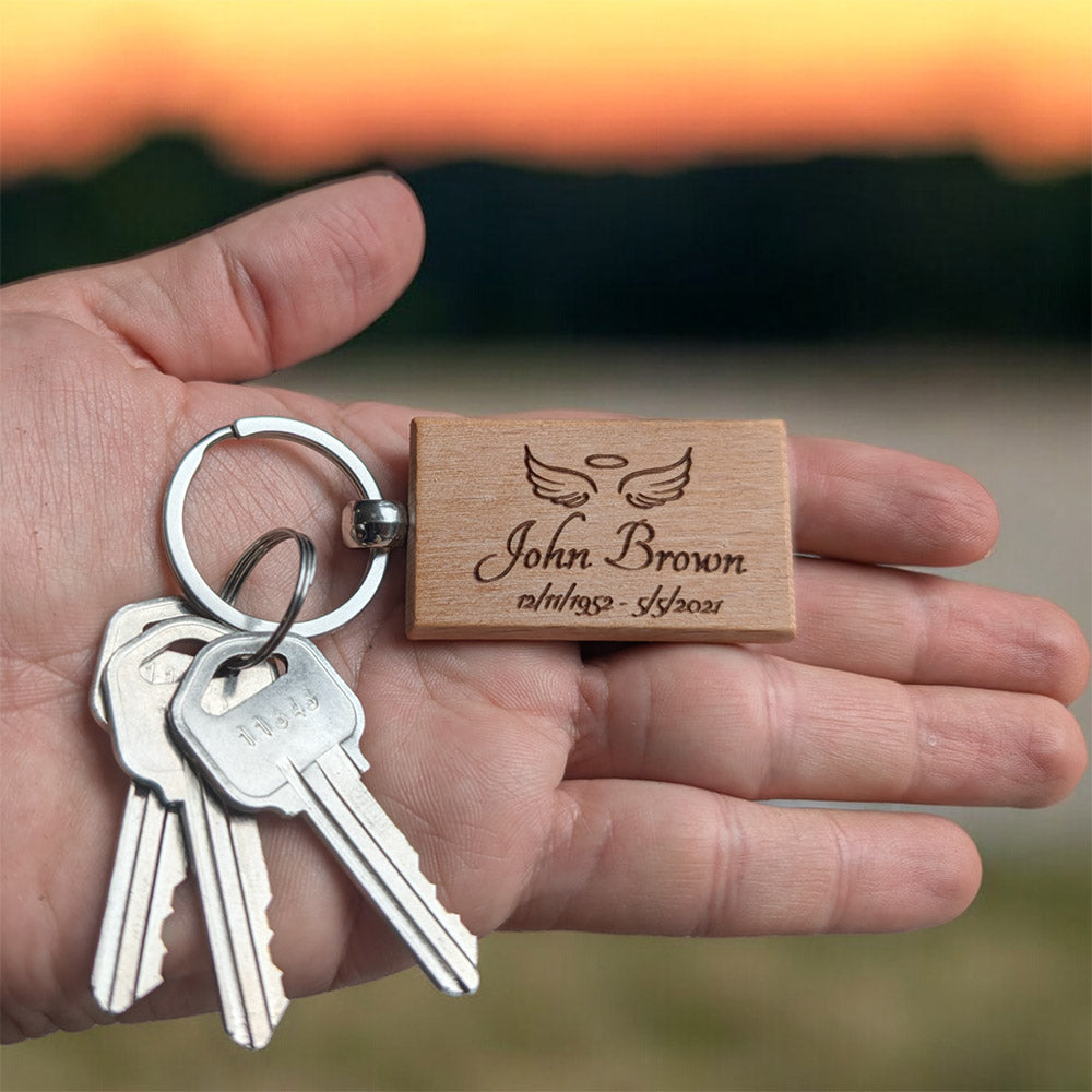 Angel Wings Keychain - Customizable - Guardian Angel Collection