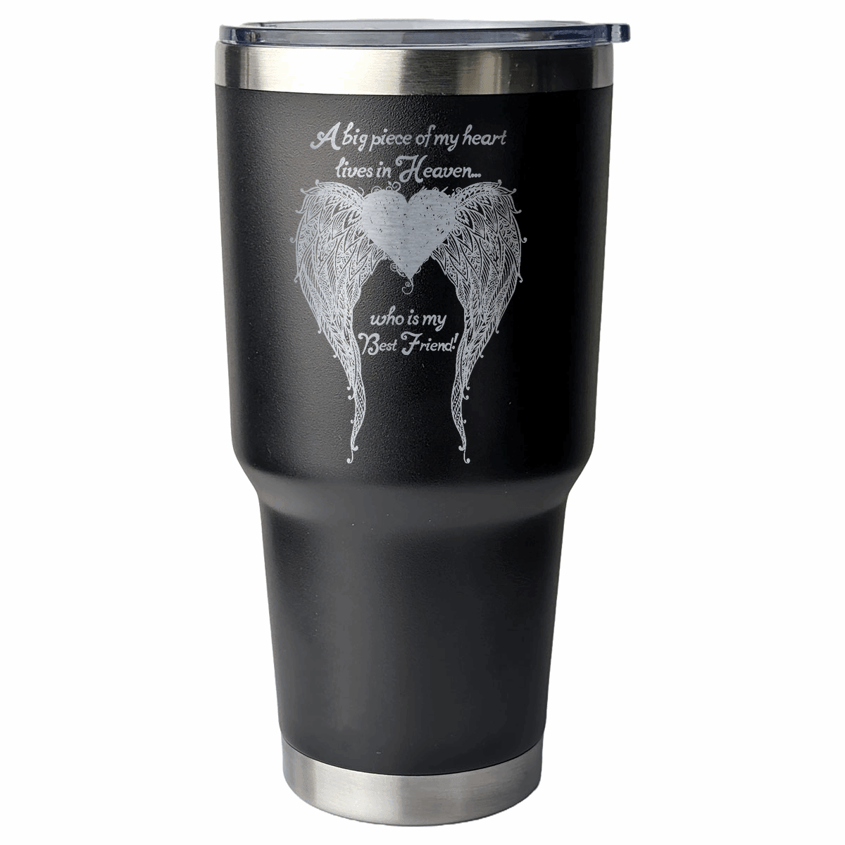 Best Friend - A Big Piece of my Heart 30 Ounce Laser Etched Tumbler - Guardian Angel Collection