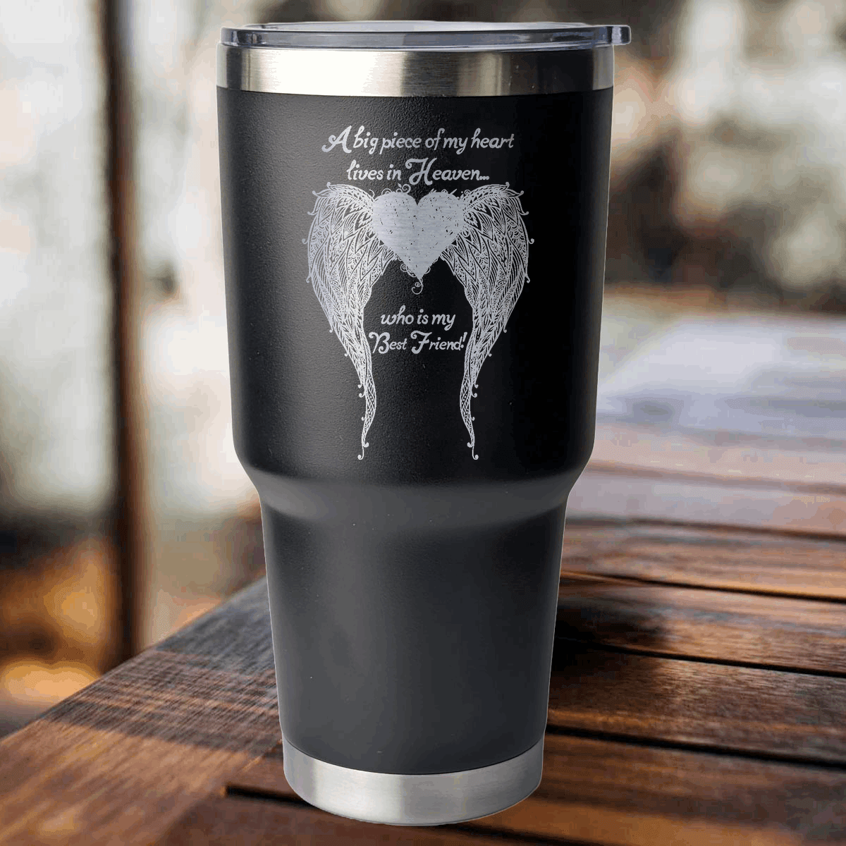Best Friend - A Big Piece of my Heart 30 Ounce Laser Etched Tumbler - Guardian Angel Collection