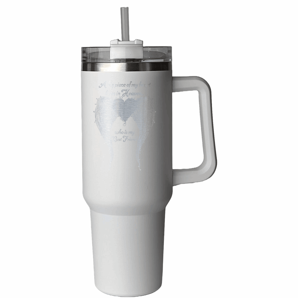 Best Friend - A Big Piece of my Heart 40 Ounce Laser Etched Tumbler - Guardian Angel Collection