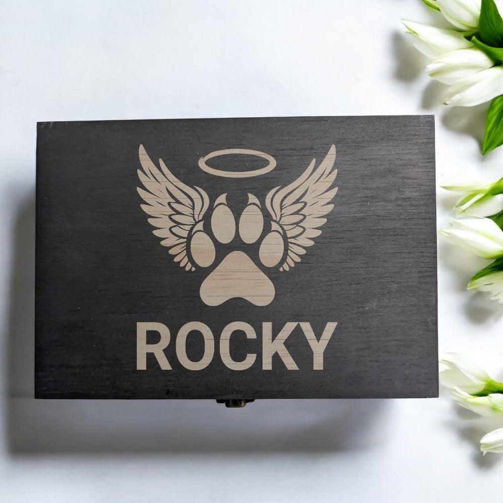 Paw Print Dog Memorial Box