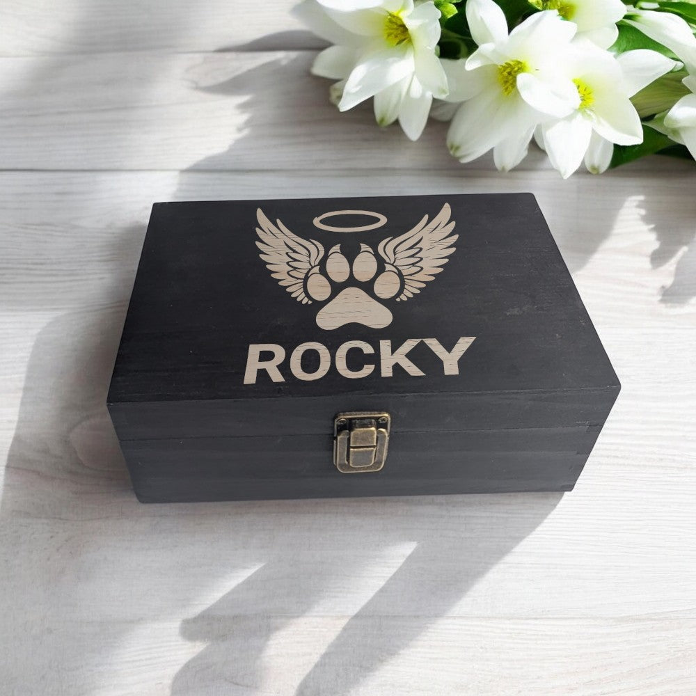 Paw Print Dog Memorial Box