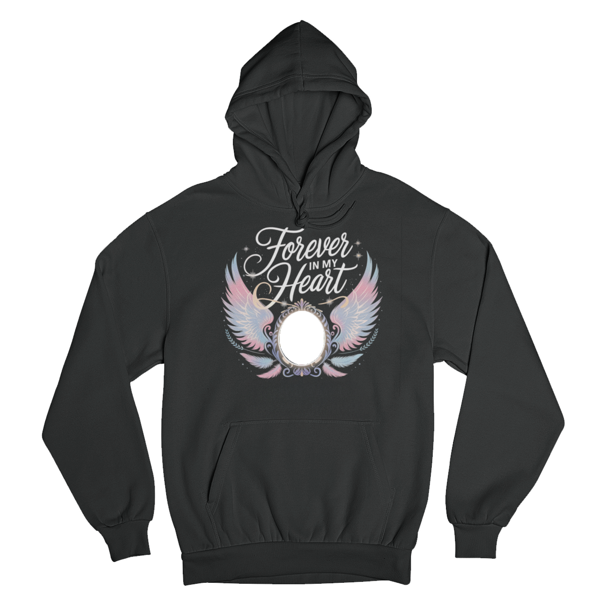 Forever in My Heart Personalized Memorial Hoodie – Custom Photo, Name & Dates