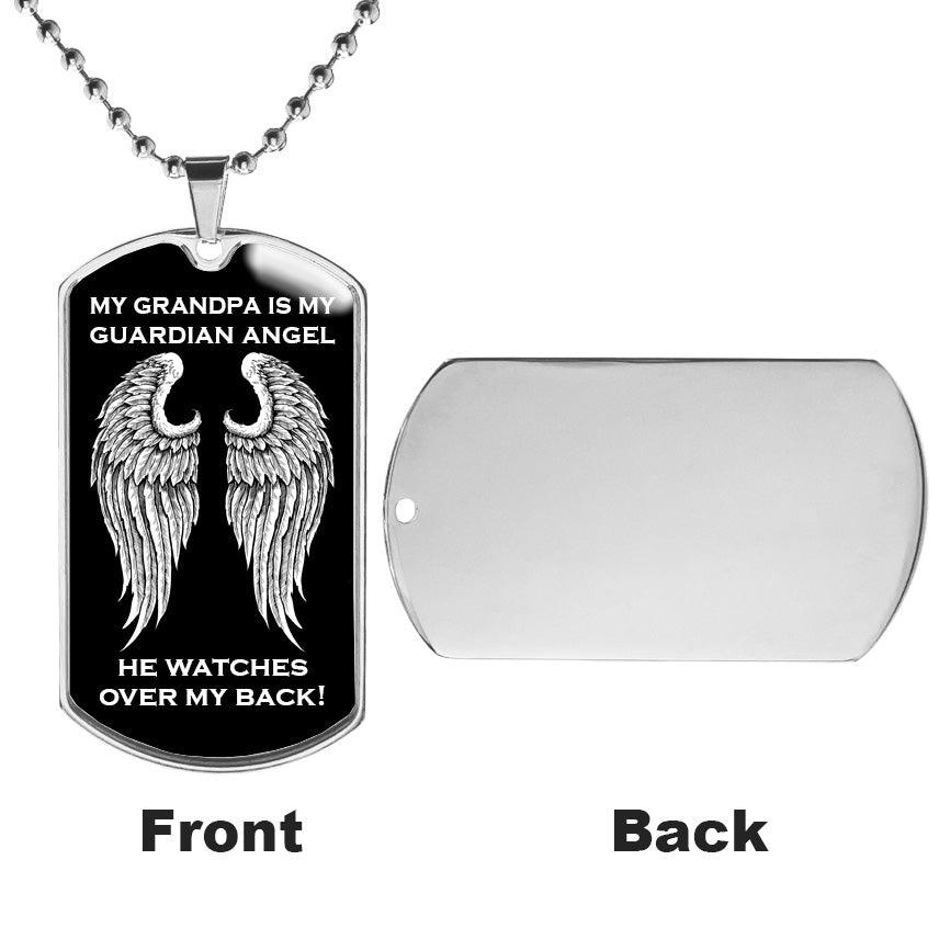 My Grandpa is my Guardian Angel Luxury Dog Tag - Guardian Angel Collection