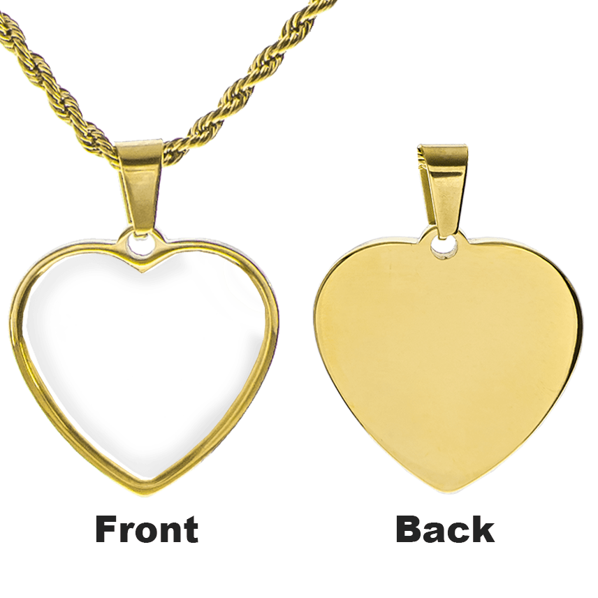 Custom Engravable Heart Photo Necklace - Guardian Angel Collection