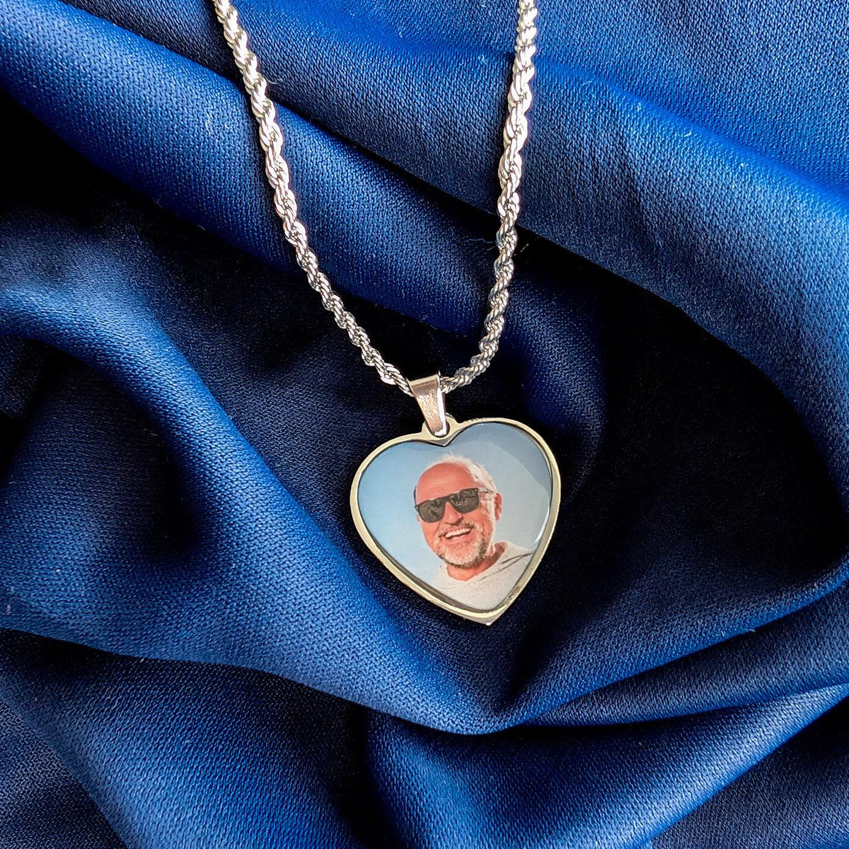 Custom Engravable Heart Photo Necklace - Guardian Angel Collection