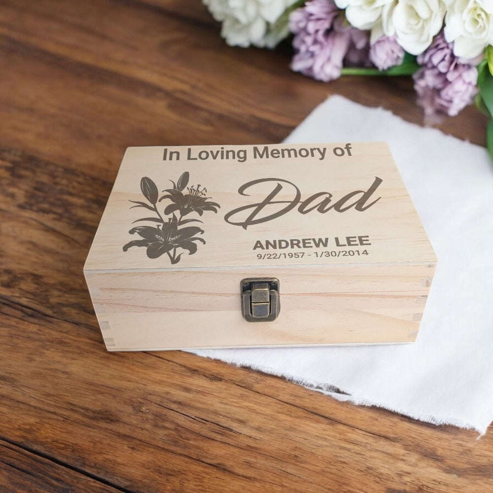 Memorial Box Script In Loving Memory Memorial Box - Guardian Angel Collection