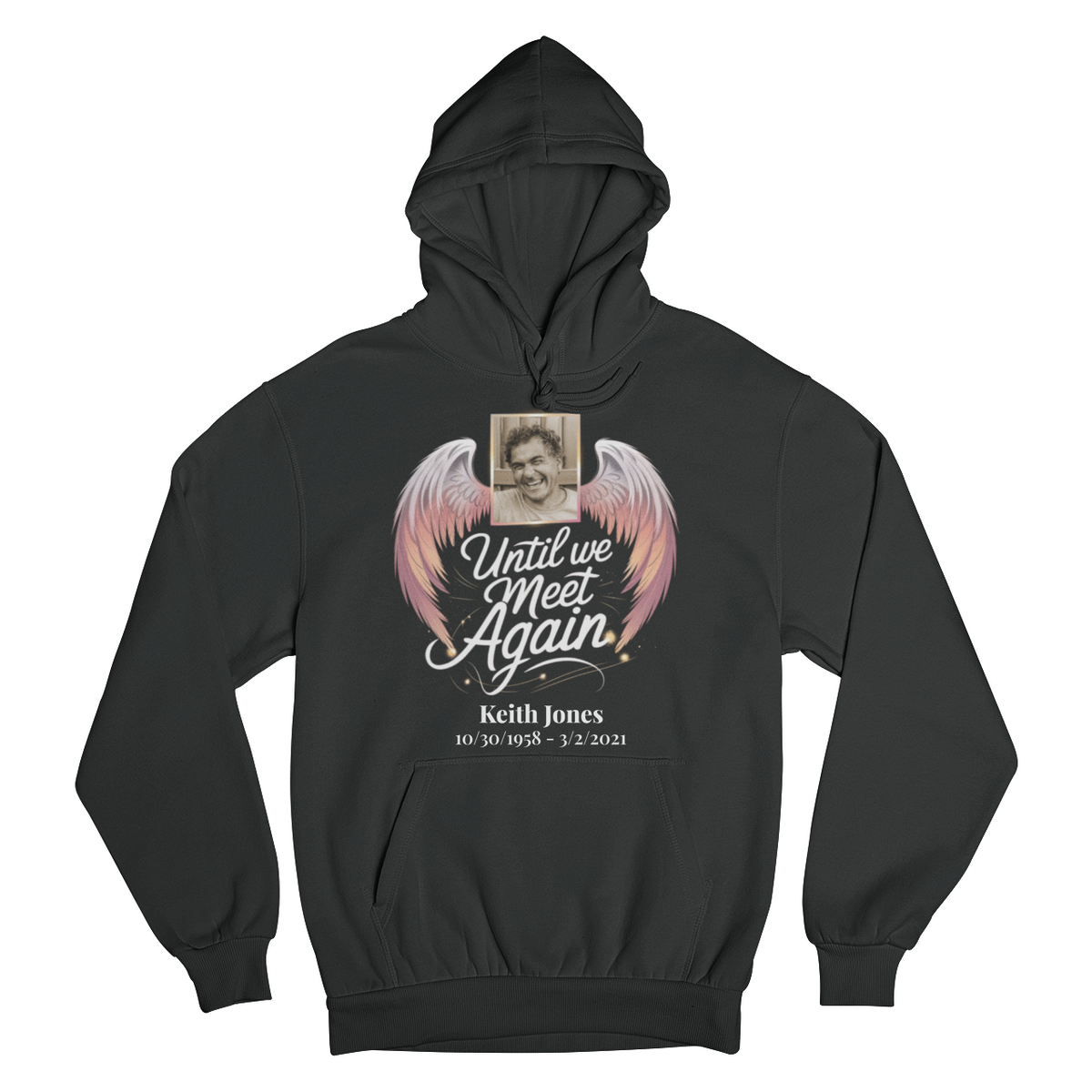 Until We Meet Again Personalized Memorial Hoodie – Custom Photo, Name &amp; Dates