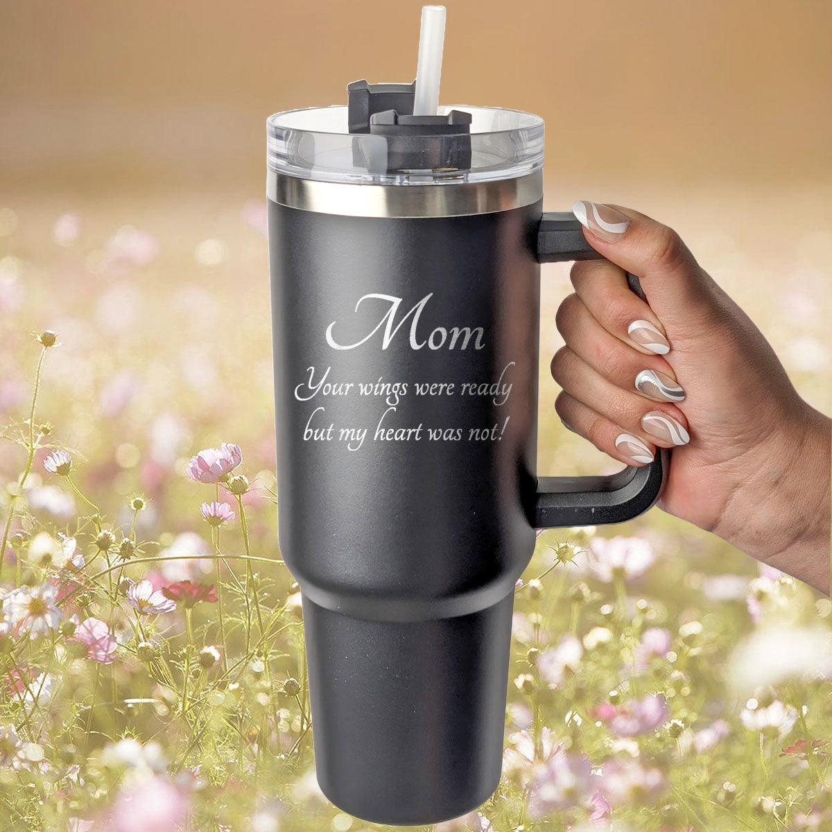 Personalized 40 Ounce Laser Etched Tumbler - Guardian Angel Collection