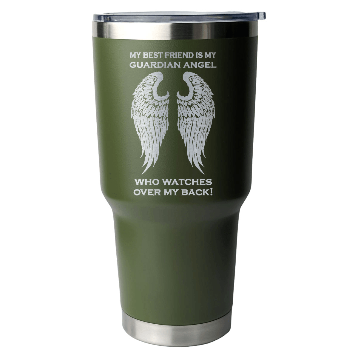 My Best Friend is my Guardian Angel 30 Ounce Laser Etched Tumbler - Guardian Angel Collection