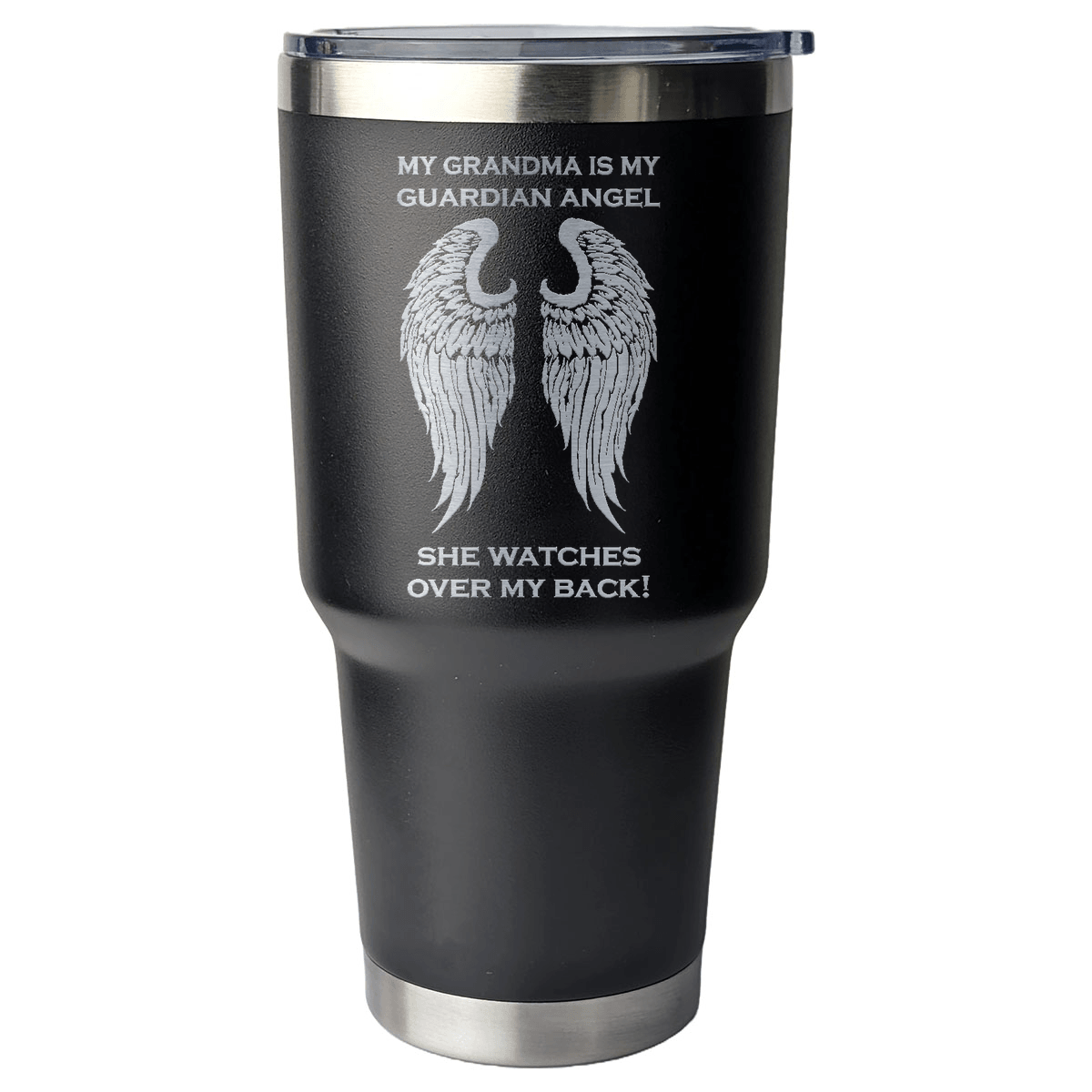 My Grandma is my Guardian Angel 30 Ounce Laser Etched Tumbler - Guardian Angel Collection