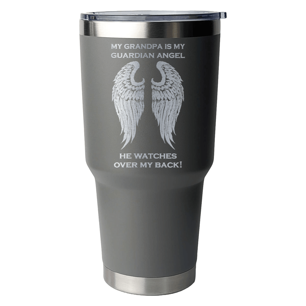 My Grandpa is my Guardian Angel 30 Ounce Laser Etched Tumbler - Guardian Angel Collection
