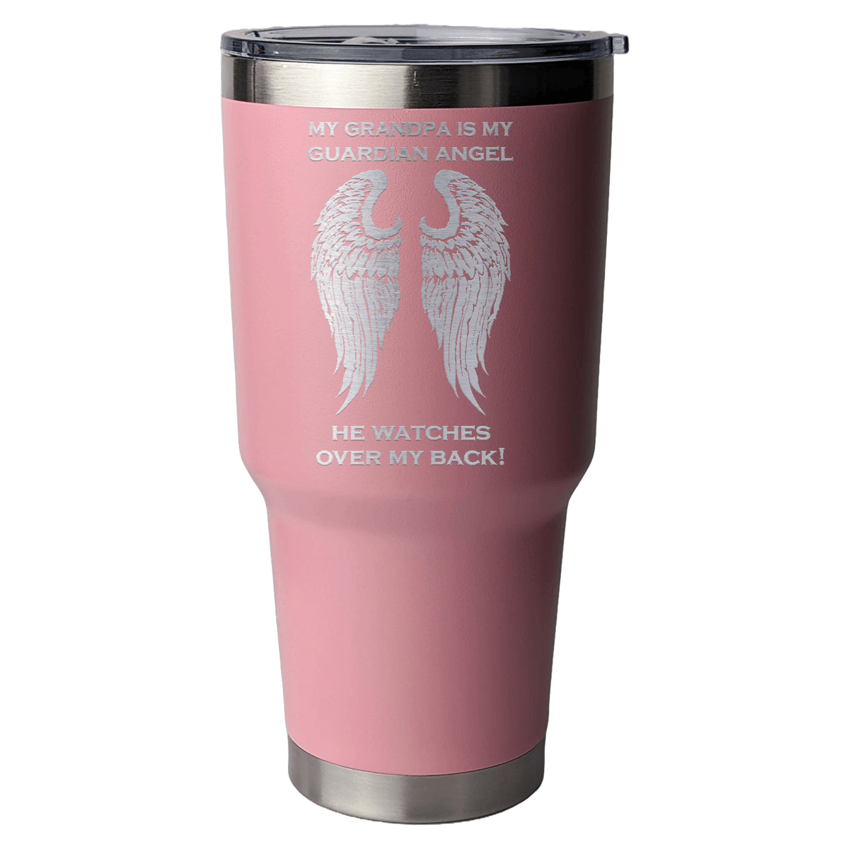 My Grandpa is my Guardian Angel 30 Ounce Laser Etched Tumbler - Guardian Angel Collection