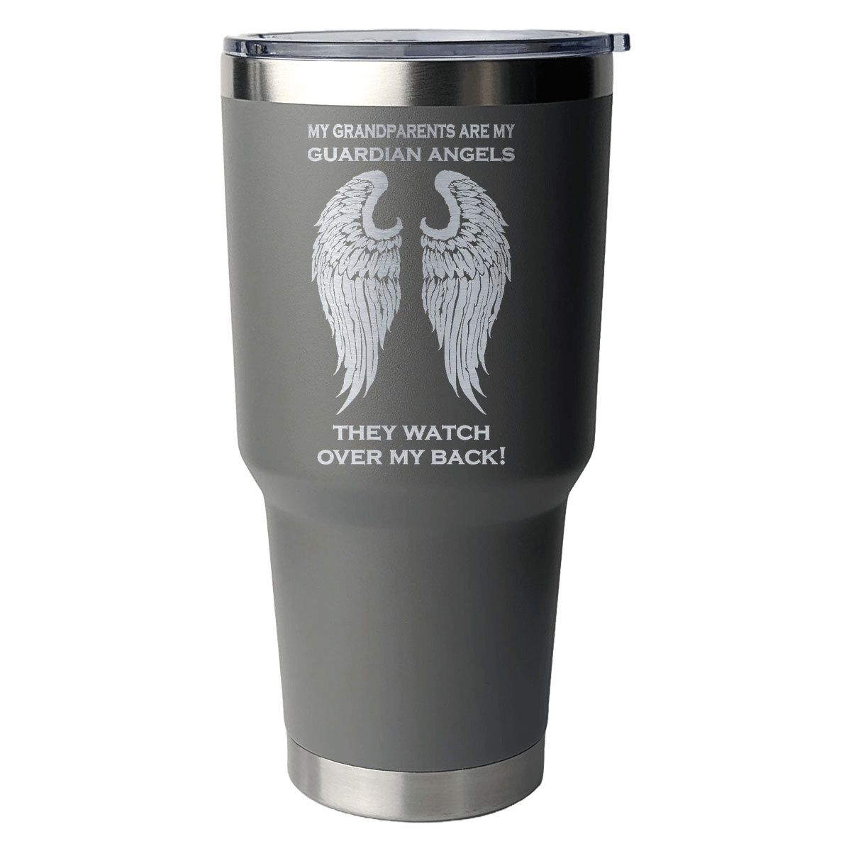My Grandparents are my Guardian Angels 30 Ounce Laser Etched Tumbler - Guardian Angel Collection