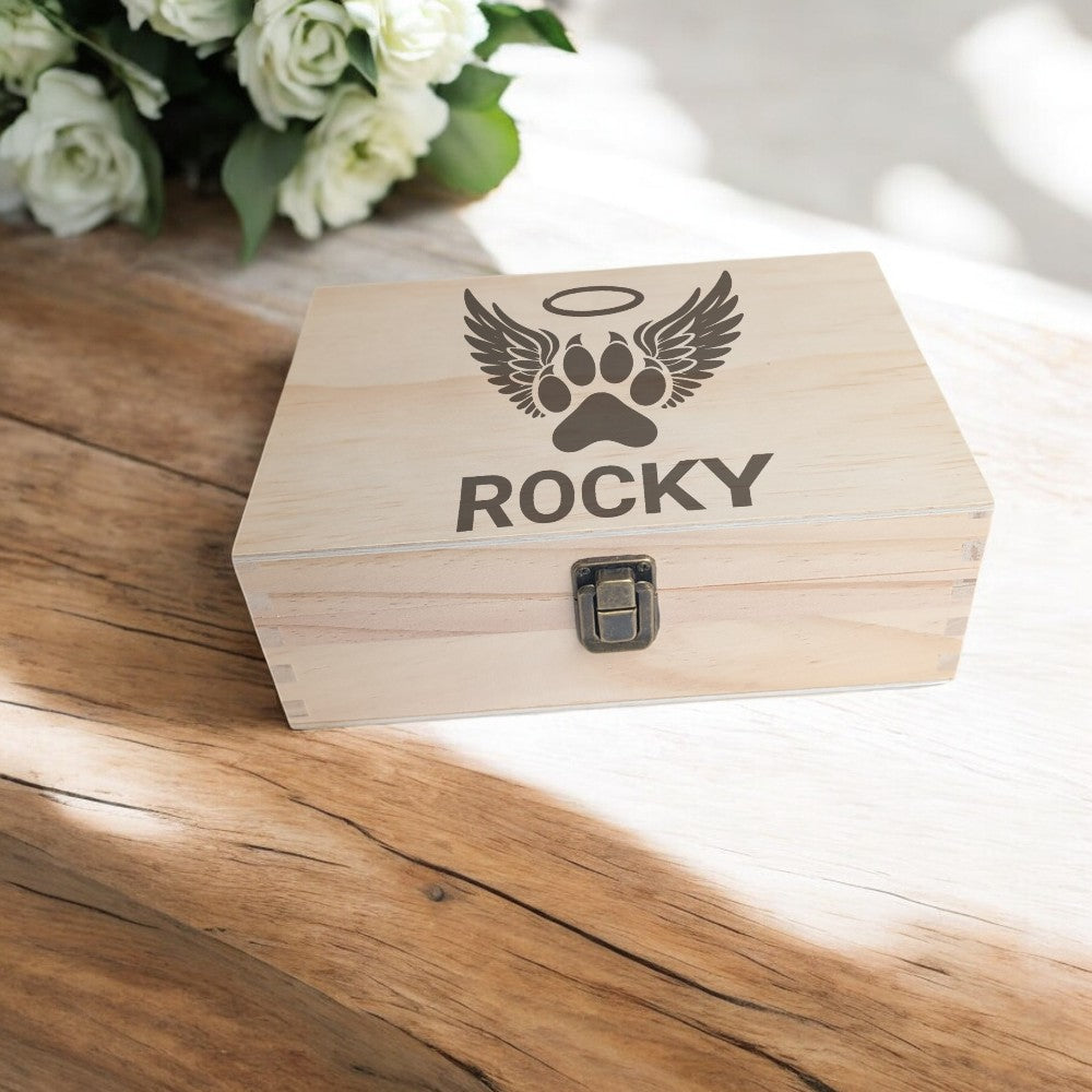 Paw Print Dog Memorial Box