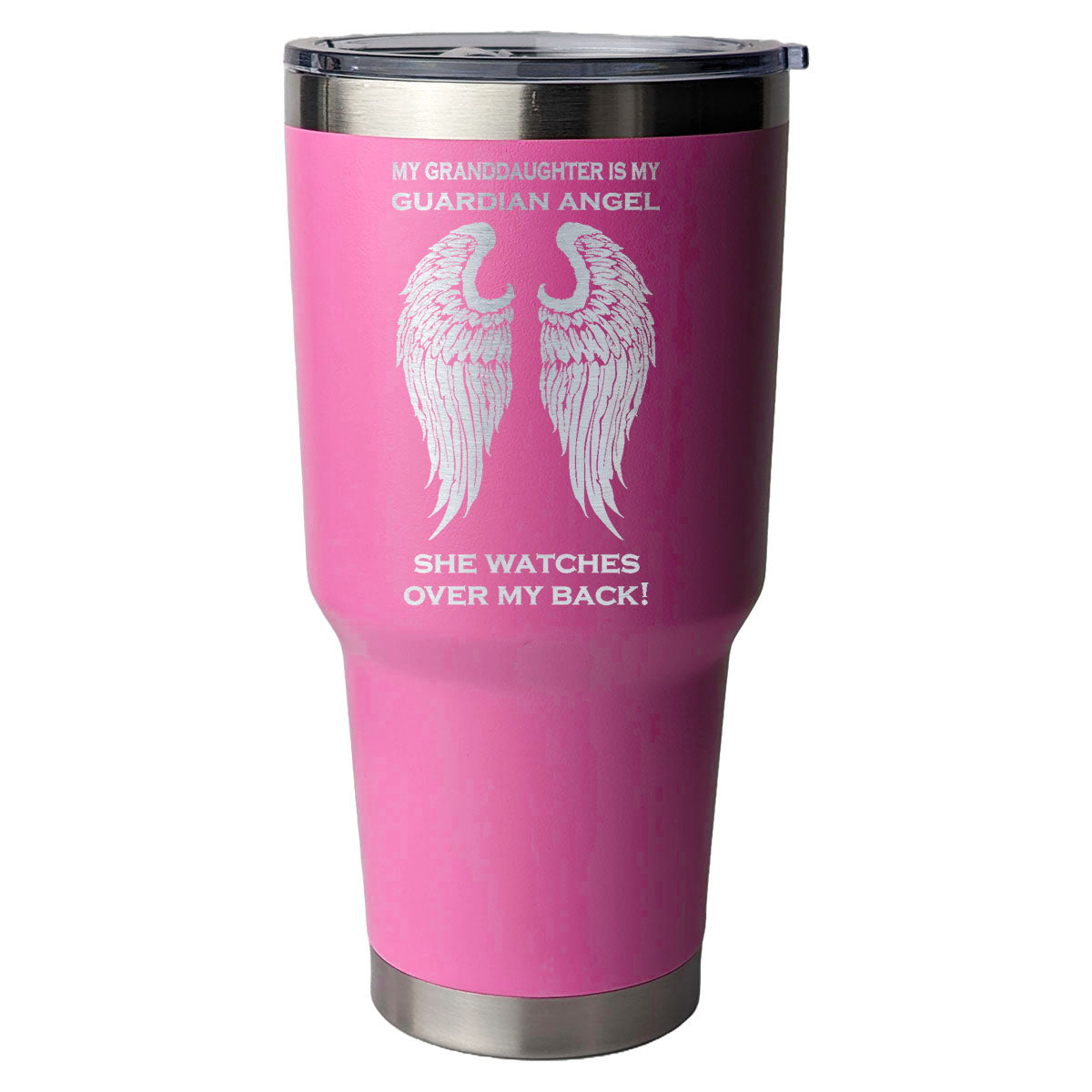My Granddaughter is my Guardian Angel 30 Ounce Laser Etched Tumbler