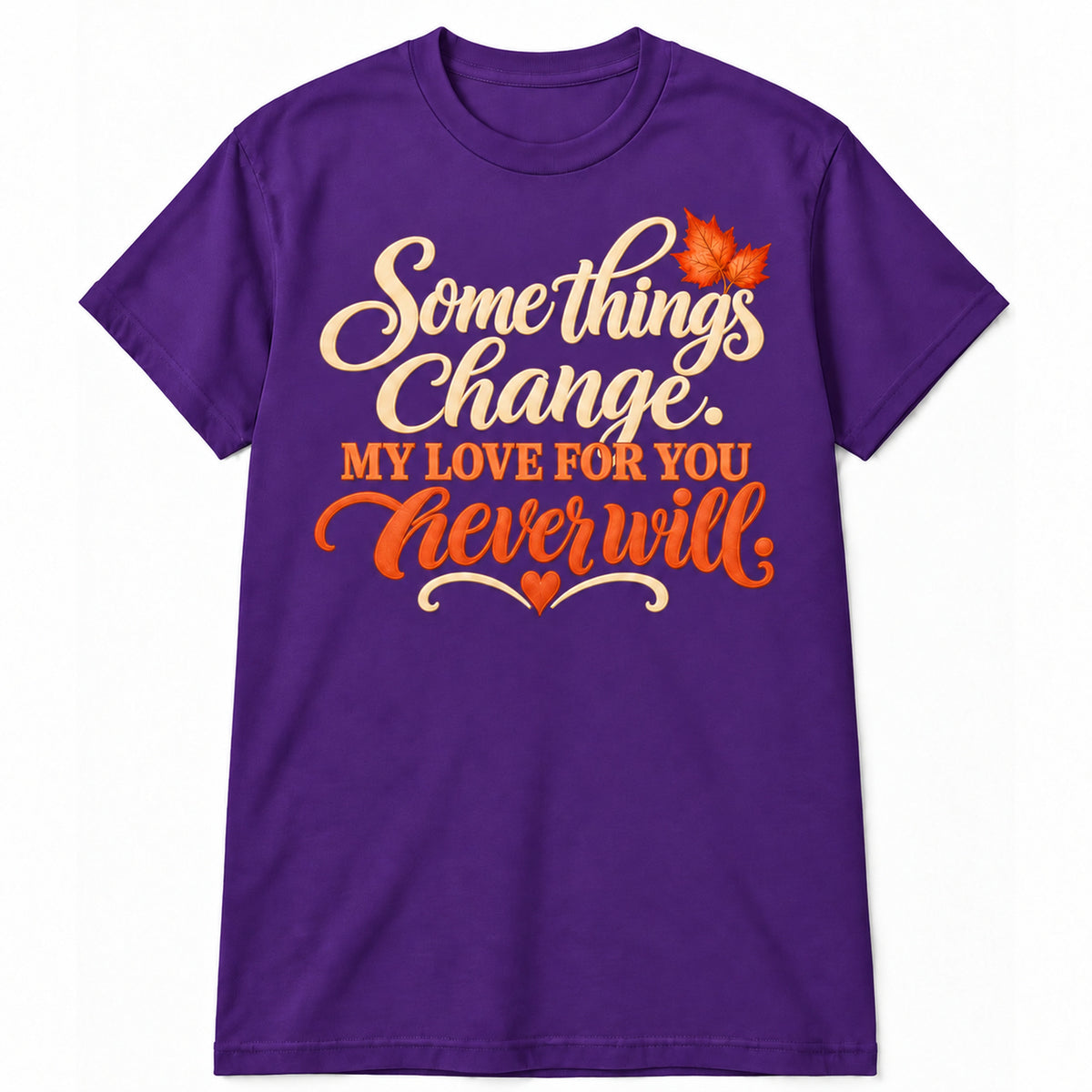 Some Things Change T-Shirt in Purple with memorial artwork