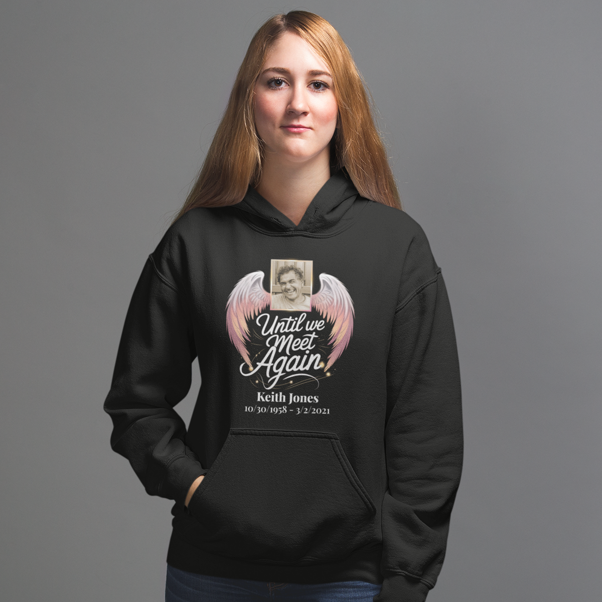 Until We Meet Again Personalized Memorial Hoodie – Custom Photo, Name & Dates