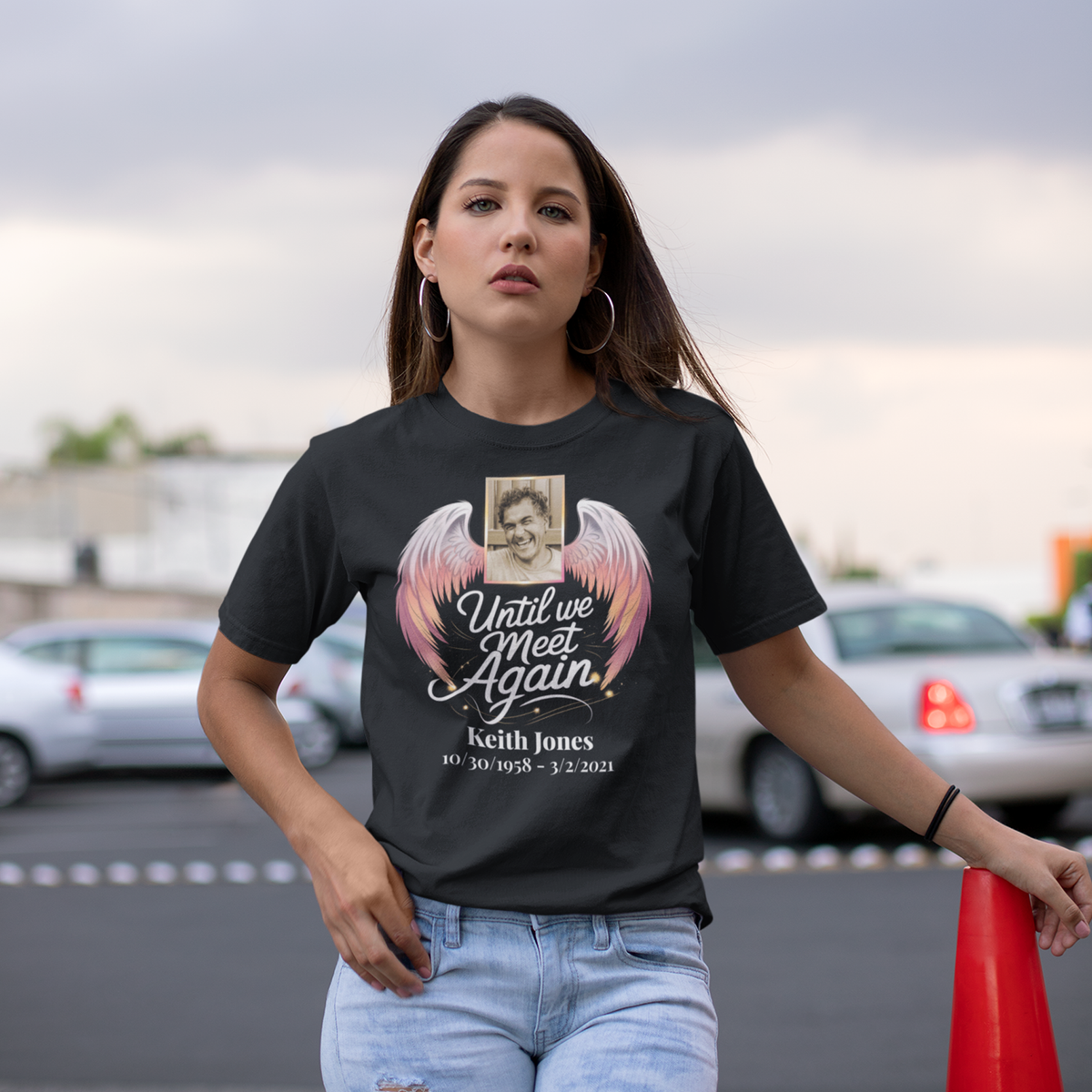 Until We Meet Again Personalized Memorial T-Shirt – Custom Photo, Name & Dates