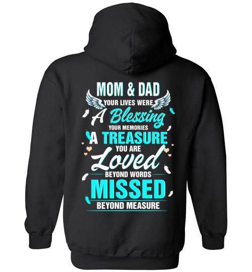 Mom & Dad - Your Life Was A Blessing Hoodie - Guardian Angel Collection