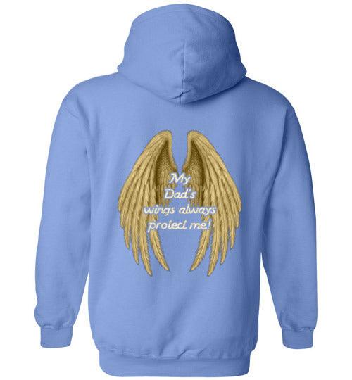 MY DAD'S WINGS ALWAYS PROTECT ME HOODIE - Youth size - Guardian Angel Collection