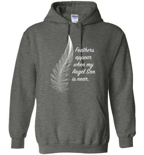 Feathers Appear When My Angel Son Is Near Hoodie - Guardian Angel Collection