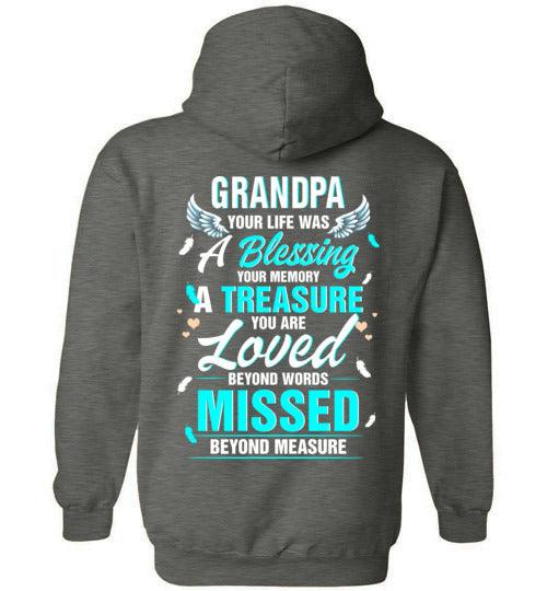 Grandpa - Your Life Was A Blessing Hoodie - Guardian Angel Collection