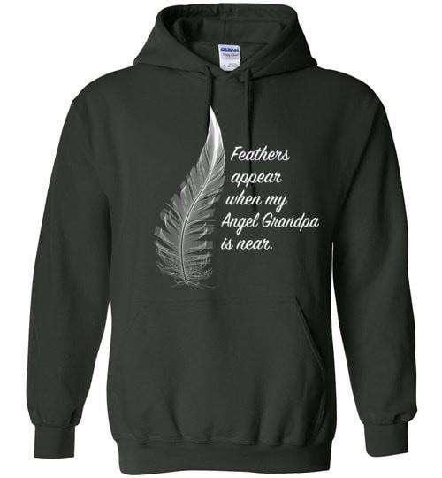 Feathers Appear When My Angel Grandpa Is Near Hoodie - Guardian Angel Collection