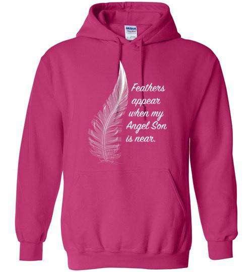 Feathers Appear When My Angel Son Is Near Hoodie - Guardian Angel Collection