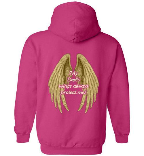 MY DAD'S WINGS ALWAYS PROTECT ME HOODIE - Youth size - Guardian Angel Collection