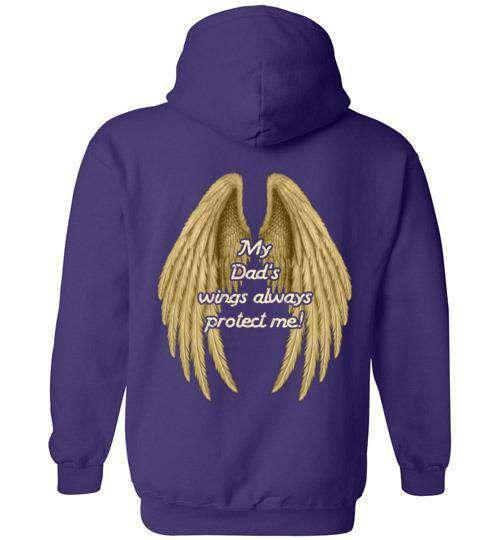 My Dad's Wings Always Protect Me Hoodie - Guardian Angel Collection