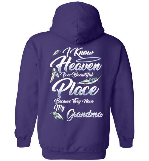 I Know Heaven is a Beautiful Place - Grandma Hoodie - Guardian Angel Collection