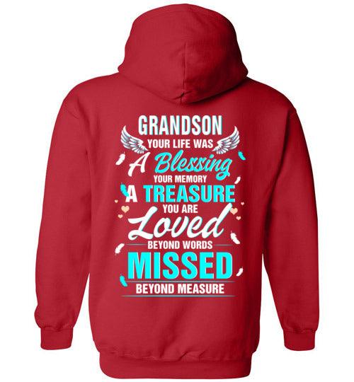 Grandson - Your Life Was A Blessing Hoodie - Guardian Angel Collection