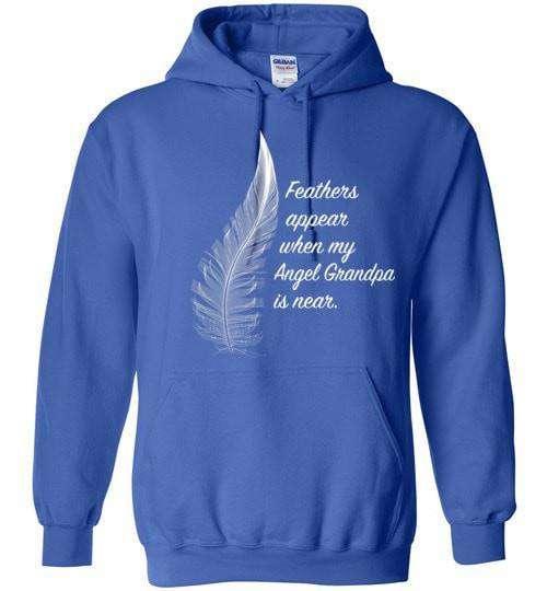 Feathers Appear When My Angel Grandpa Is Near Hoodie - Guardian Angel Collection