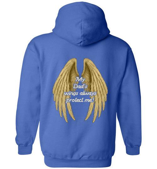 MY DAD'S WINGS ALWAYS PROTECT ME HOODIE - Youth size - Guardian Angel Collection