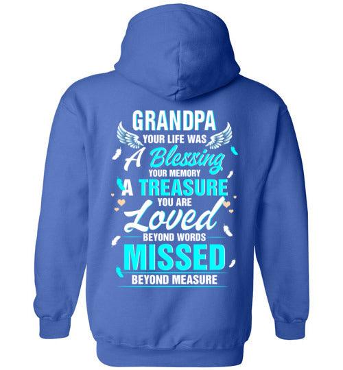Grandpa - Your Life Was A Blessing Hoodie - Guardian Angel Collection