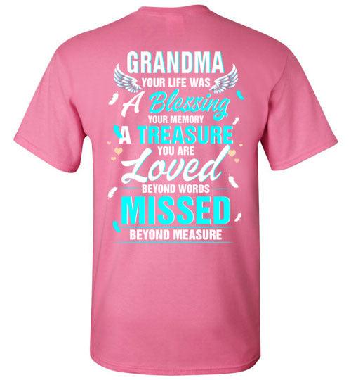 Grandma - Your Life Was A Blessing T-Shirt - Guardian Angel Collection