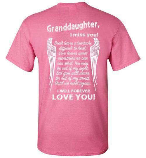 Granddaughter - I Miss You T-Shirt - Guardian Angel Collection