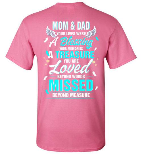 Mom & Dad - Your Lives Were A Blessing T-Shirt - Guardian Angel Collection
