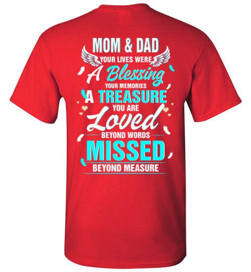 Mom & Dad - Your Lives Were A Blessing T-Shirt - Guardian Angel Collection