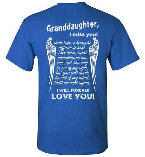 Granddaughter - I Miss You T-Shirt - Guardian Angel Collection