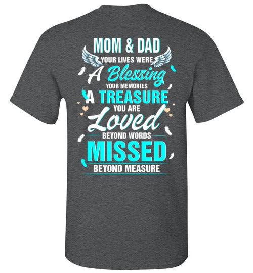 Mom & Dad - Your Lives Were A Blessing T-Shirt - Guardian Angel Collection